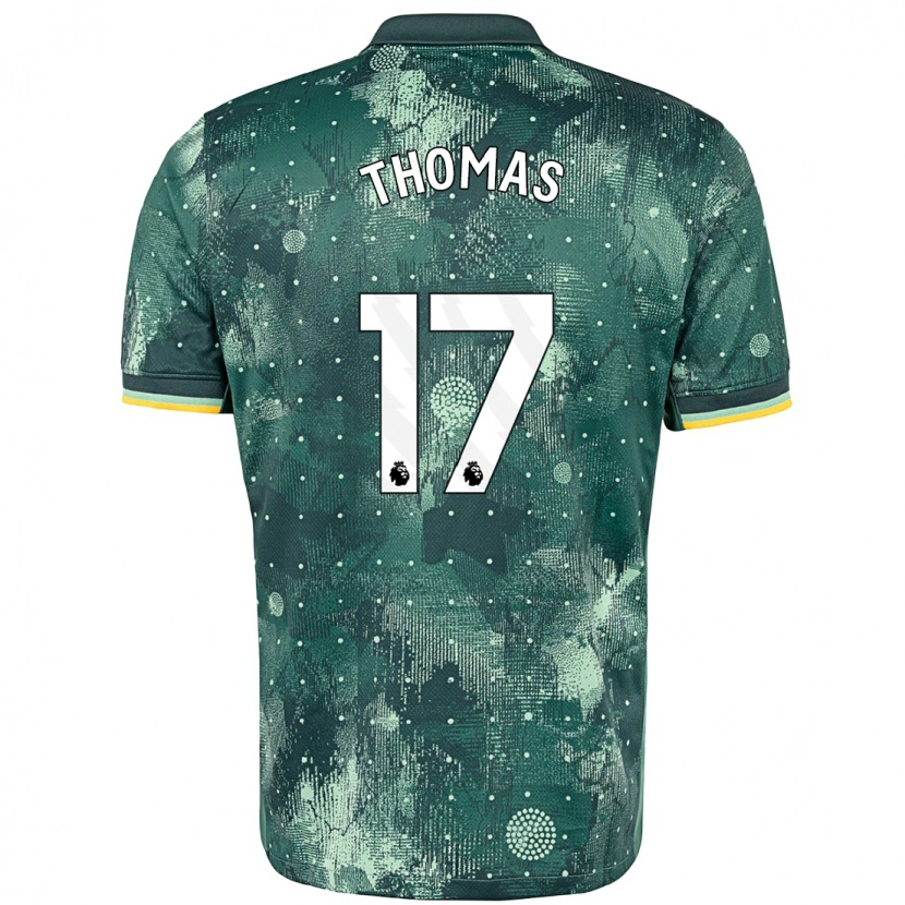 Danxen Homme Maillot Martha Thomas #17 Vert Menthe Troisieme 2024/25 T-Shirt