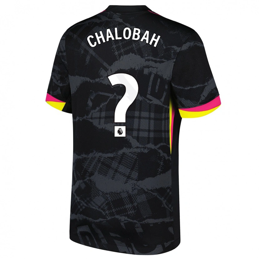 Danxen Homme Maillot Trevoh Chalobah #0 Noir Rose Troisieme 2024/25 T-Shirt