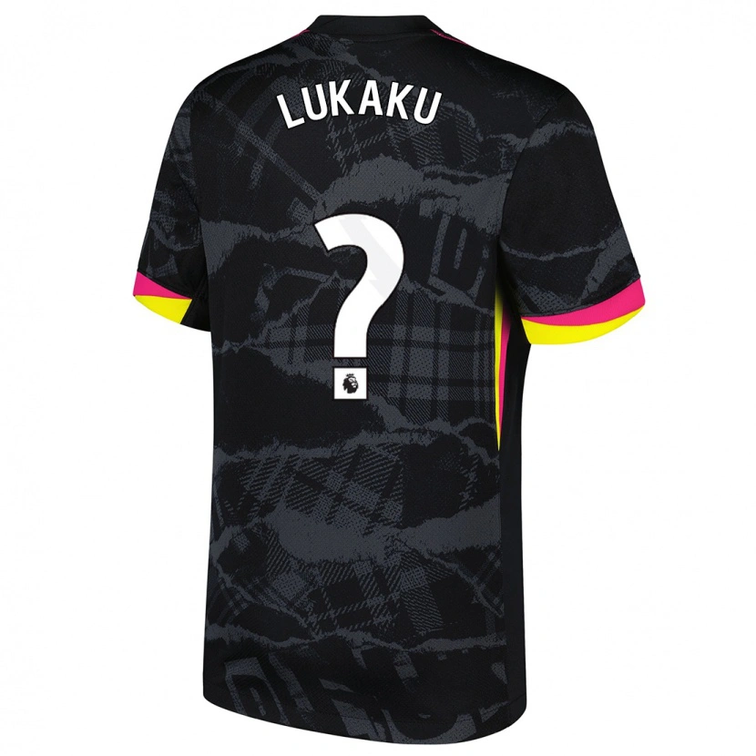 Danxen Homme Maillot Romelu Lukaku #0 Noir Rose Troisieme 2024/25 T-Shirt