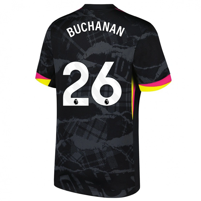 Danxen Homme Maillot Kadeisha Buchanan #26 Noir Rose Troisieme 2024/25 T-Shirt