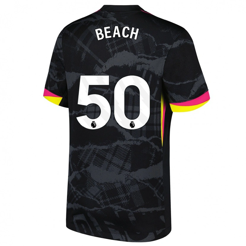 Danxen Homme Maillot Eddie Beach #50 Noir Rose Troisieme 2024/25 T-Shirt