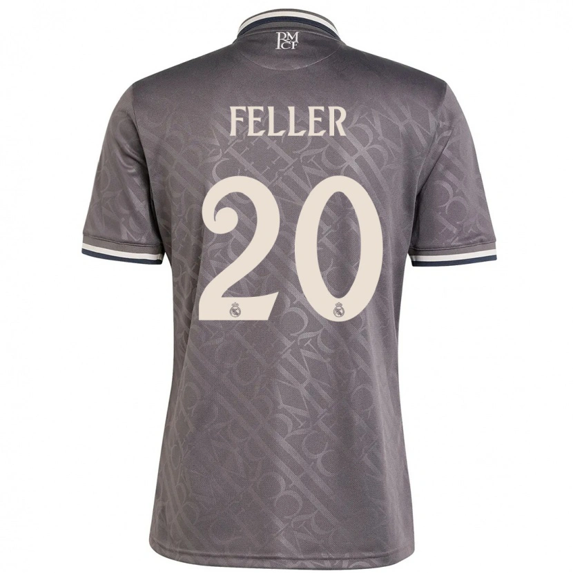 Danxen Homme Maillot Naomie Feller #20 Anthracite Troisieme 2024/25 T-Shirt