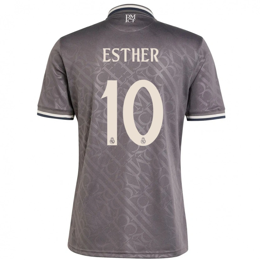 Danxen Homme Maillot Esther Gonzalez #10 Anthracite Troisieme 2024/25 T-Shirt