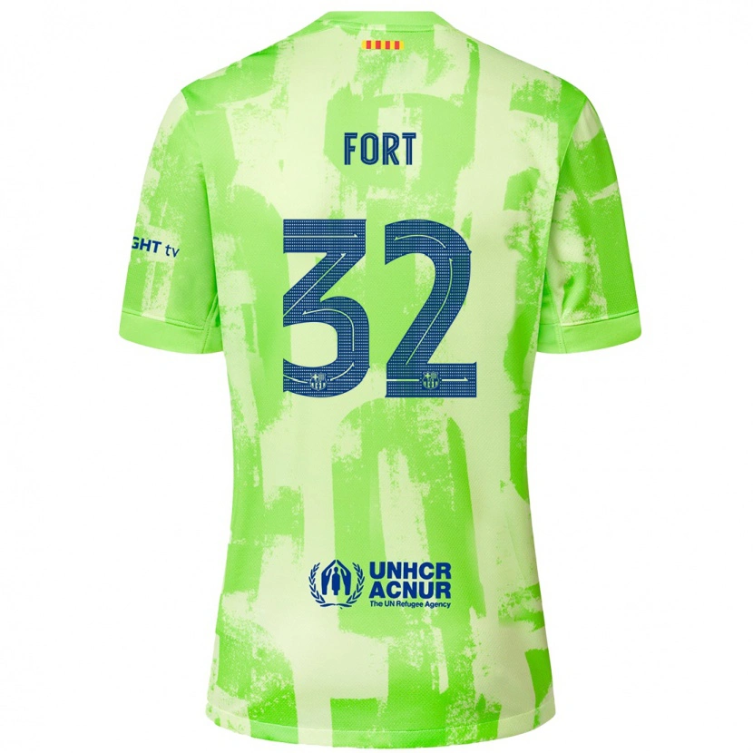 Danxen Homme Maillot Héctor Fort #32 Citron Vert Troisieme 2024/25 T-Shirt