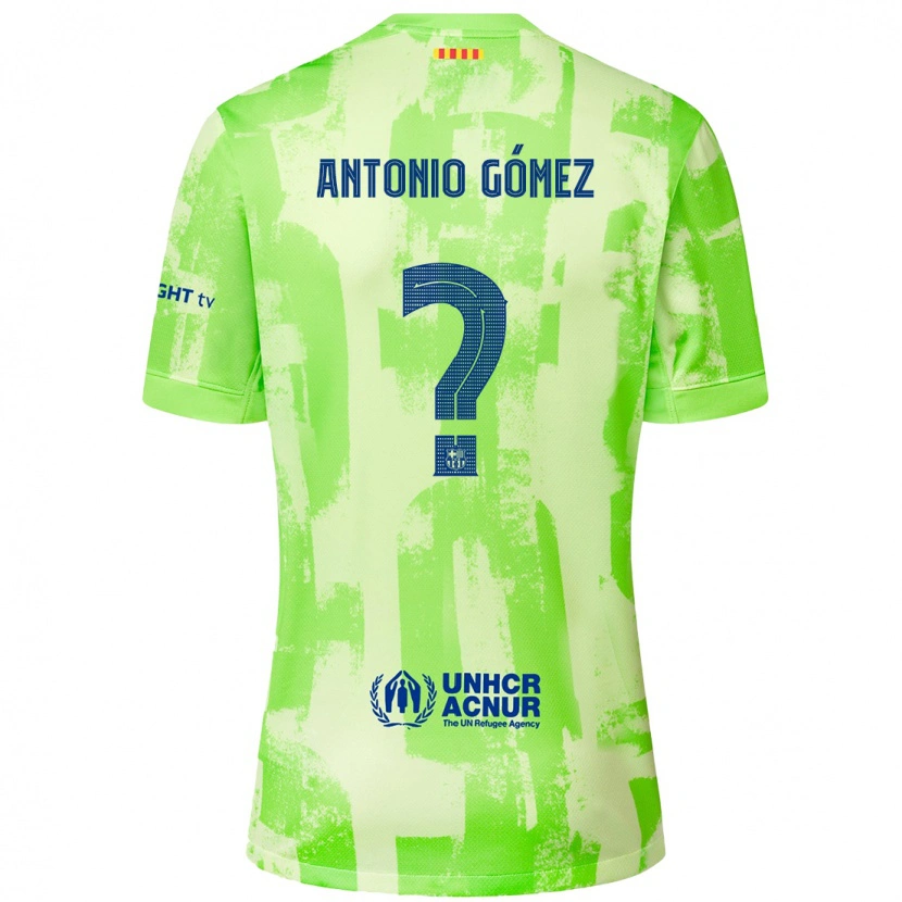 Danxen Homme Maillot Antonio Gómez #0 Citron Vert Troisieme 2024/25 T-Shirt