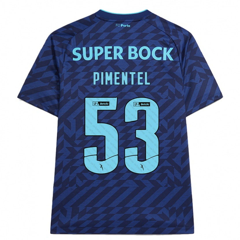 Danxen Homme Maillot Eric Pimentel #53 Bleu Marine Troisieme 2024/25 T-Shirt