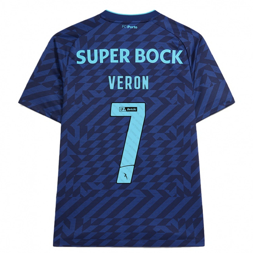 Danxen Homme Maillot Gabriel Veron #7 Bleu Marine Troisieme 2024/25 T-Shirt