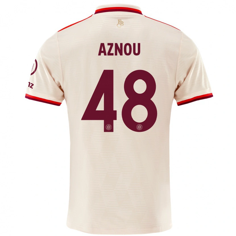 Danxen Homme Maillot Adam Aznou #48 Lin Troisieme 2024/25 T-Shirt