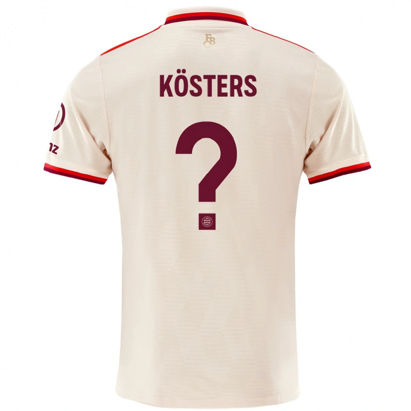 Danxen Homme Maillot Matthias Kösters #0 Lin Troisieme 2024/25 T-Shirt