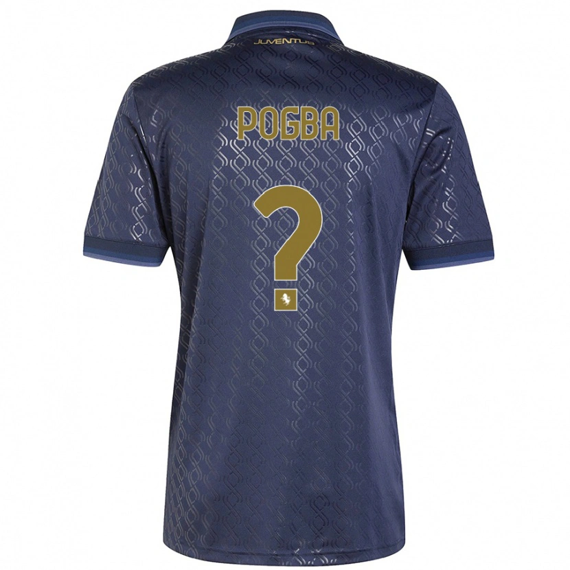 Danxen Homme Maillot Paul Pogba #0 Bleu Marine Troisieme 2024/25 T-Shirt