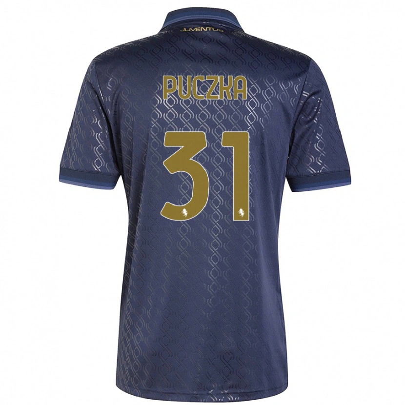 Danxen Homme Maillot David Puczka #31 Bleu Marine Troisieme 2024/25 T-Shirt