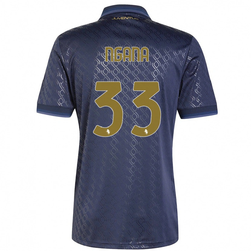 Danxen Homme Maillot Valdes Ngana #33 Bleu Marine Troisieme 2024/25 T-Shirt