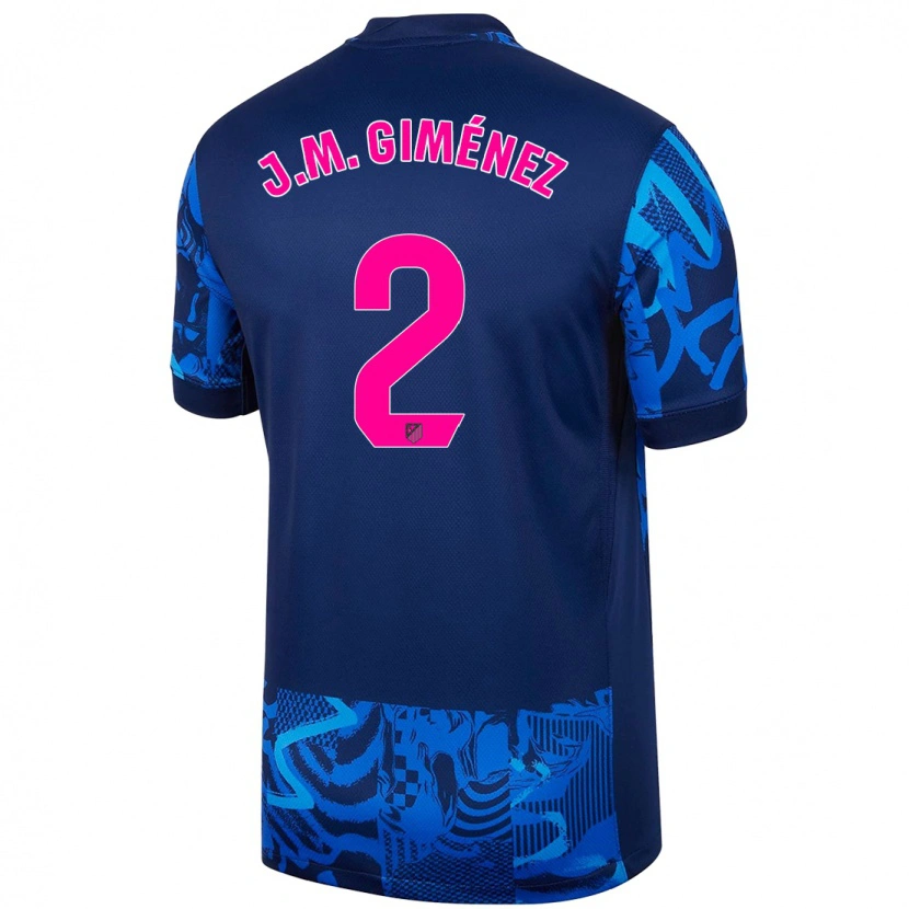 Danxen Homme Maillot José María Giménez #2 Bleu Royal Troisieme 2024/25 T-Shirt