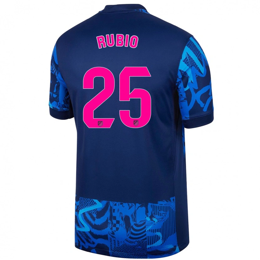 Danxen Homme Maillot Daniel Rubio #25 Bleu Royal Troisieme 2024/25 T-Shirt