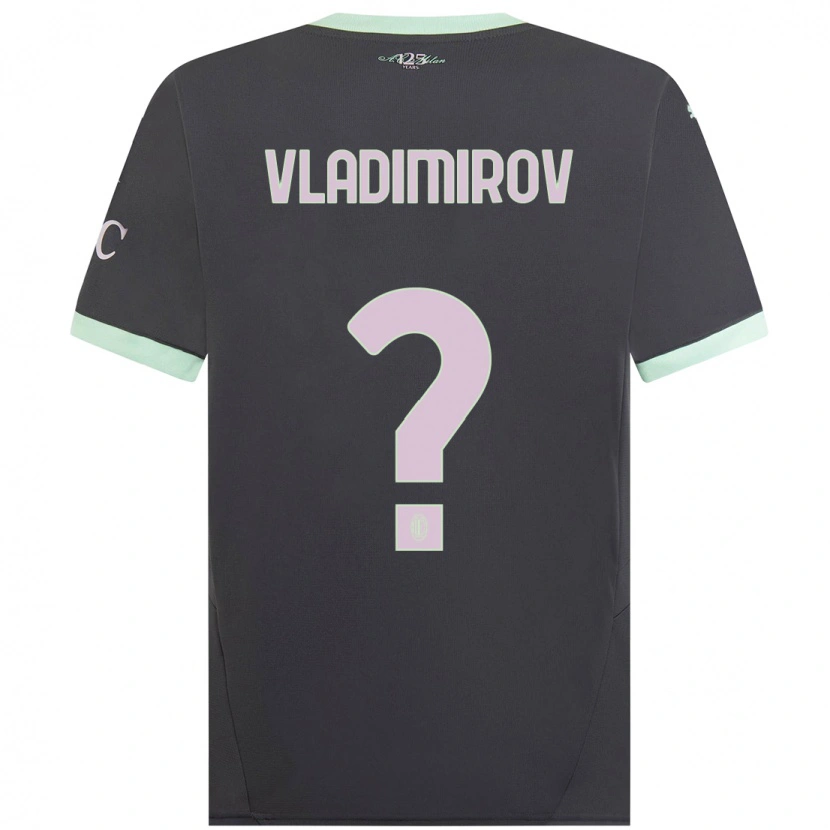 Danxen Homme Maillot Valeri Vladimirov #0 Gris Troisieme 2024/25 T-Shirt