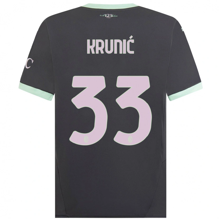 Danxen Homme Maillot Rade Krunic #33 Gris Troisieme 2024/25 T-Shirt