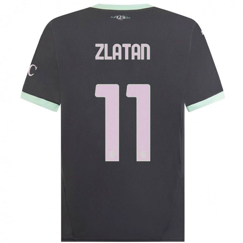 Danxen Homme Maillot Zlatan Ibrahimovic #11 Gris Troisieme 2024/25 T-Shirt