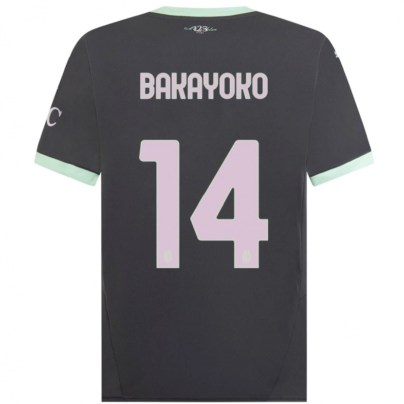 Danxen Homme Maillot Tiemoue Bakayoko #14 Gris Troisieme 2024/25 T-Shirt