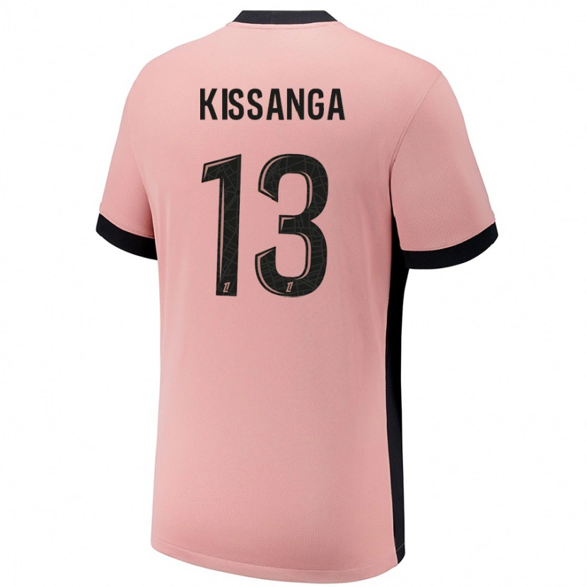 Danxen Homme Maillot Hugo Kissanga #13 Rouille Rose Troisieme 2024/25 T-Shirt