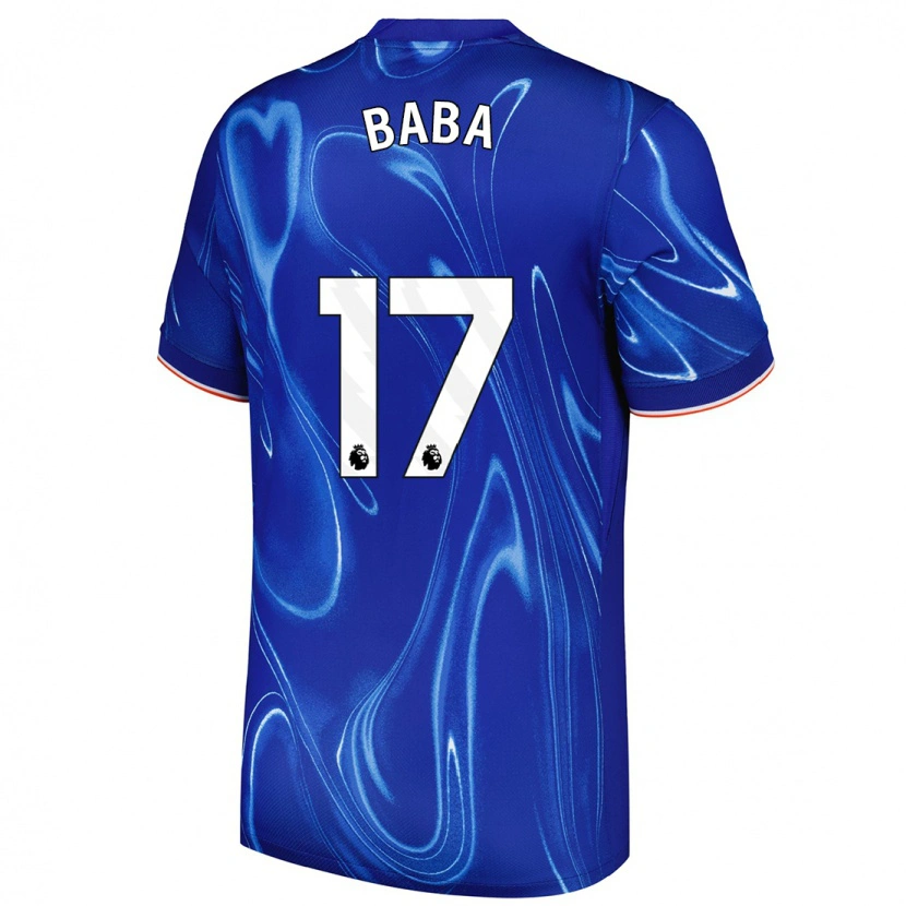 Danxen Femme Maillot Abdul-Rahman Baba #17 Bleu Blanc Tenues Domicile 2024/25 T-Shirt