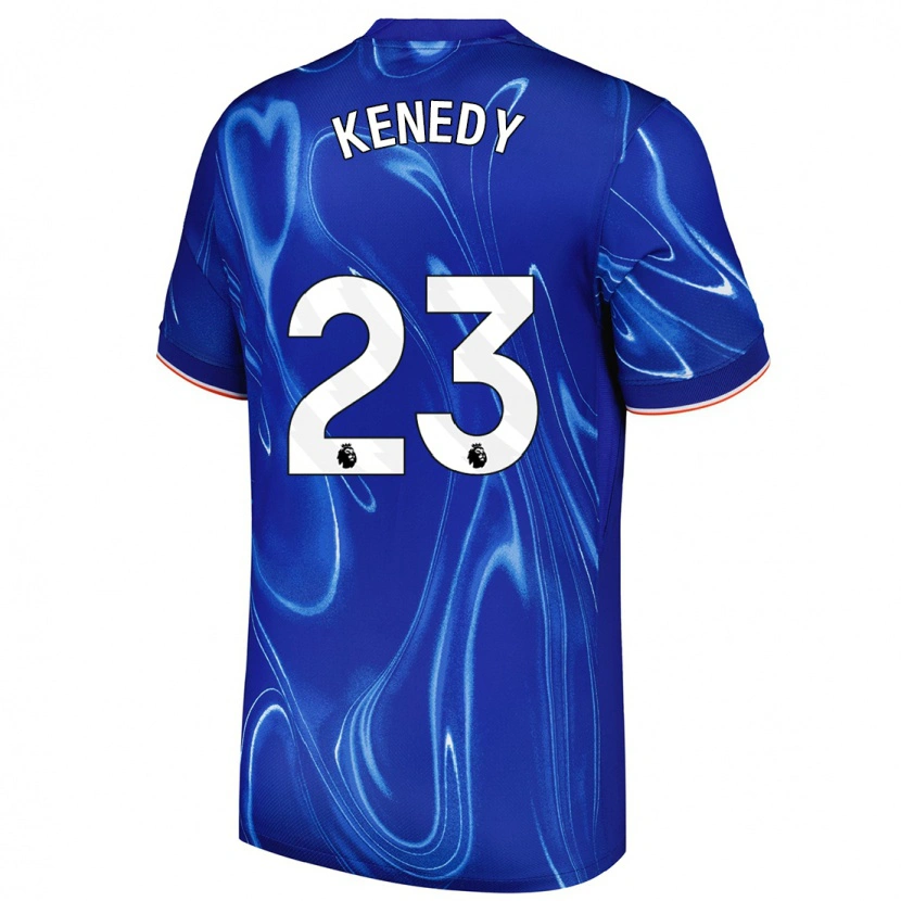 Danxen Femme Maillot Robert Kenedy #23 Bleu Blanc Tenues Domicile 2024/25 T-Shirt