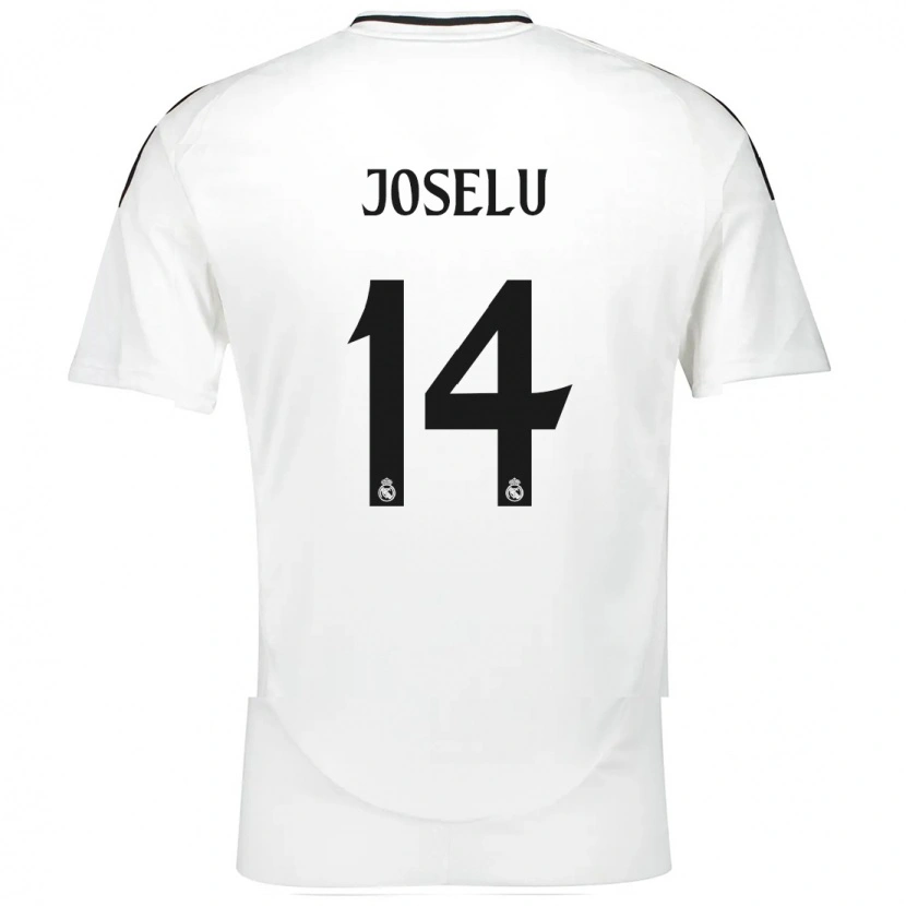 Danxen Femme Maillot Joselu #14 Blanc Tenues Domicile 2024/25 T-Shirt