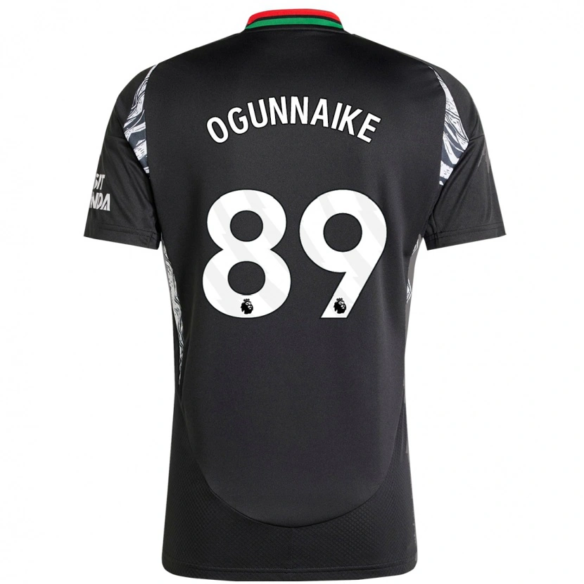 Danxen Femme Maillot Josh Ogunnaike #89 Noir Tenues Extérieur 2024/25 T-Shirt