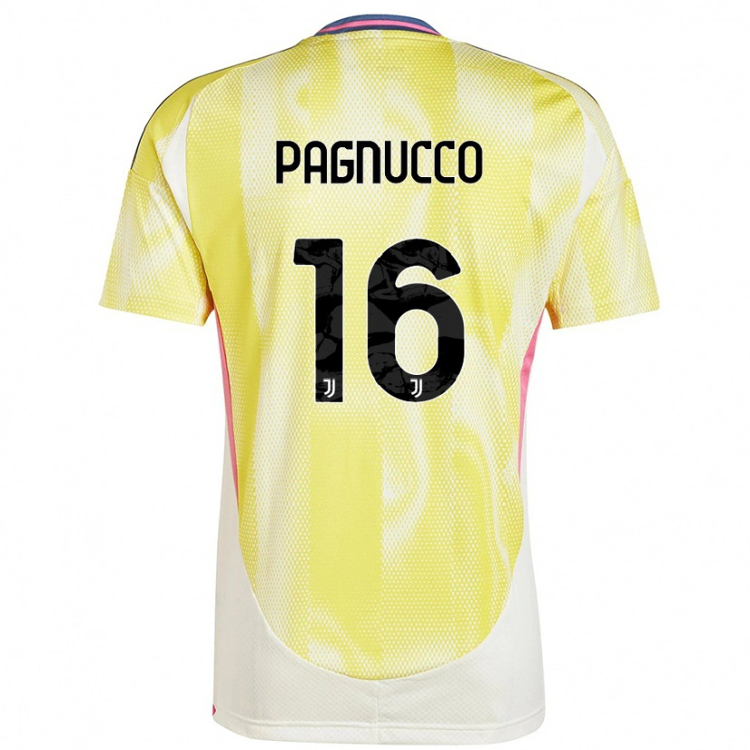 Danxen Femme Maillot Filippo Pagnucco #16 Jaune Solaire Tenues Extérieur 2024/25 T-Shirt