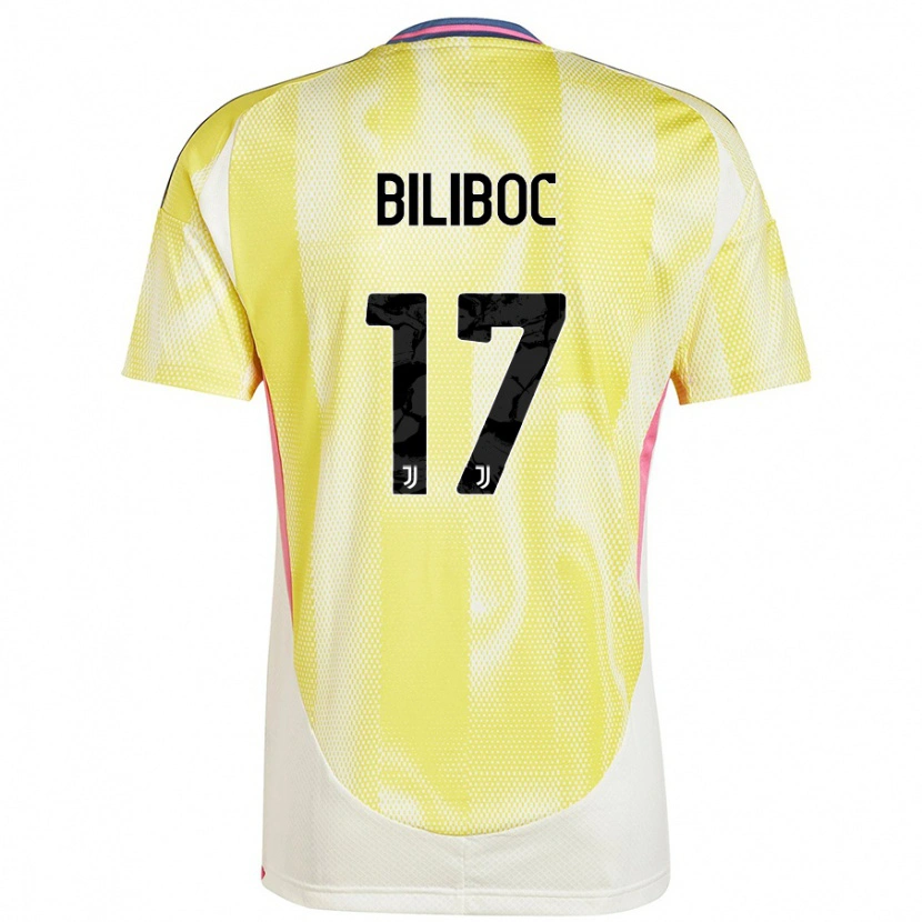 Danxen Femme Maillot Lorenzo Biliboc #17 Jaune Solaire Tenues Extérieur 2024/25 T-Shirt