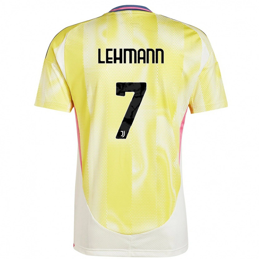 Danxen Femme Maillot Alisha Lehmann #7 Jaune Solaire Tenues Extérieur 2024/25 T-Shirt