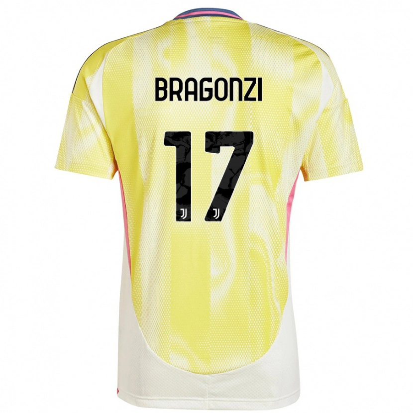 Danxen Femme Maillot Asia Bragonzi #17 Jaune Solaire Tenues Extérieur 2024/25 T-Shirt