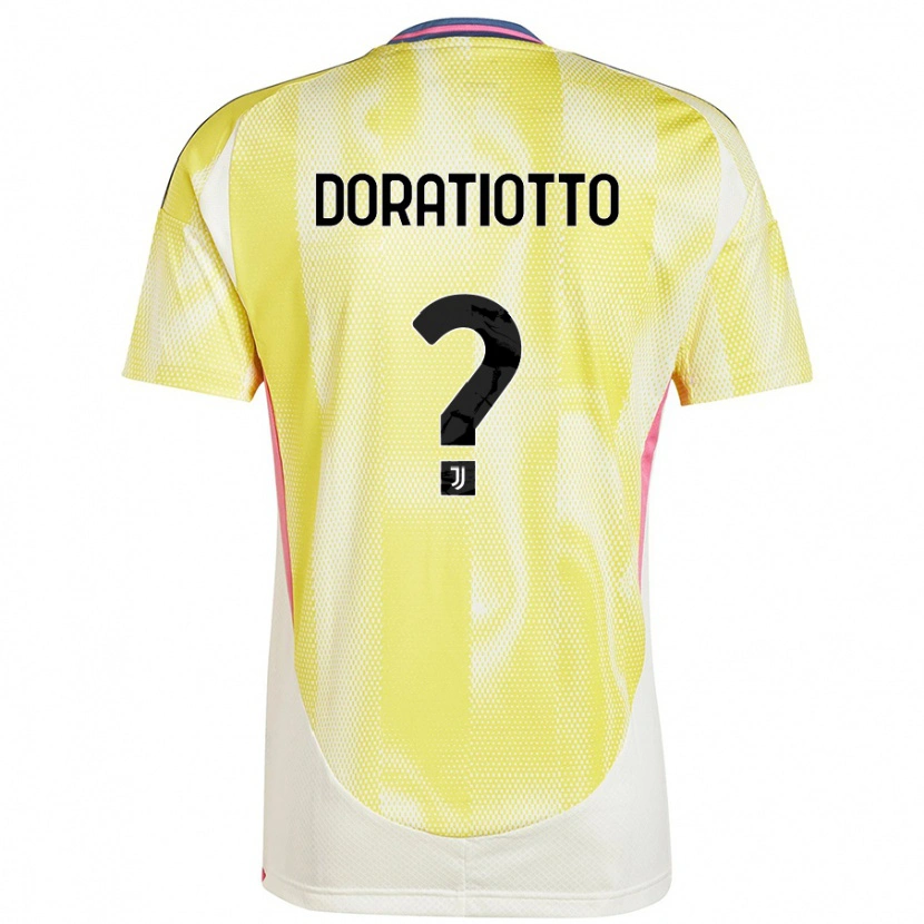 Danxen Femme Maillot Giulio Doratiotto #0 Jaune Solaire Tenues Extérieur 2024/25 T-Shirt