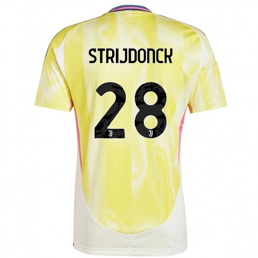 Danxen Femme Maillot Bayron Strijdonck #28 Jaune Solaire Tenues Extérieur 2024/25 T-Shirt