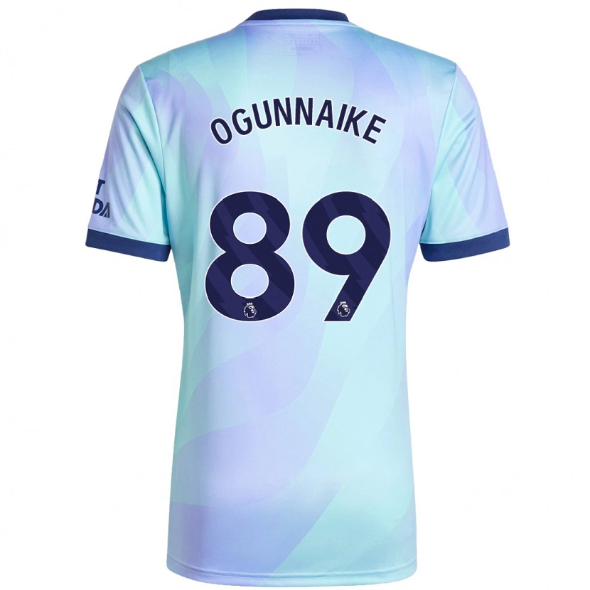 Danxen Femme Maillot Josh Ogunnaike #89 Aqua Troisieme 2024/25 T-Shirt