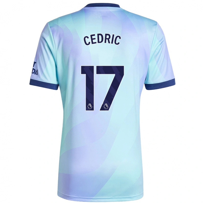 Danxen Femme Maillot Cédric Soares #17 Aqua Troisieme 2024/25 T-Shirt