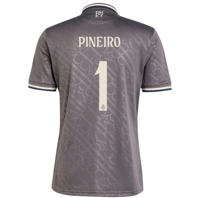 Danxen Femme Maillot Diego Piñeiro #1 Anthracite Troisieme 2024/25 T-Shirt