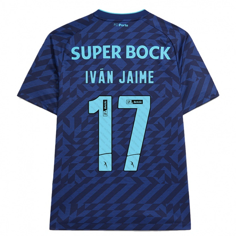 Danxen Femme Maillot Iván Jaime #17 Bleu Marine Troisieme 2024/25 T-Shirt