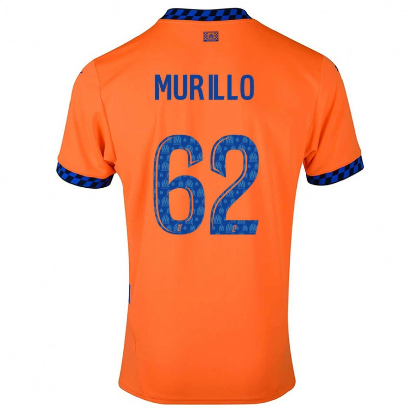 Danxen Femme Maillot Amir Murillo #62 Orange Bleu Foncé Troisieme 2024/25 T-Shirt