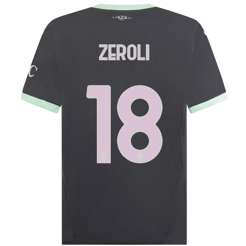 Danxen Femme Maillot Kevin Zeroli #18 Gris Troisieme 2024/25 T-Shirt