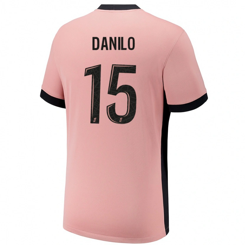 Danxen Femme Maillot Danilo Pereira #15 Rouille Rose Troisieme 2024/25 T-Shirt