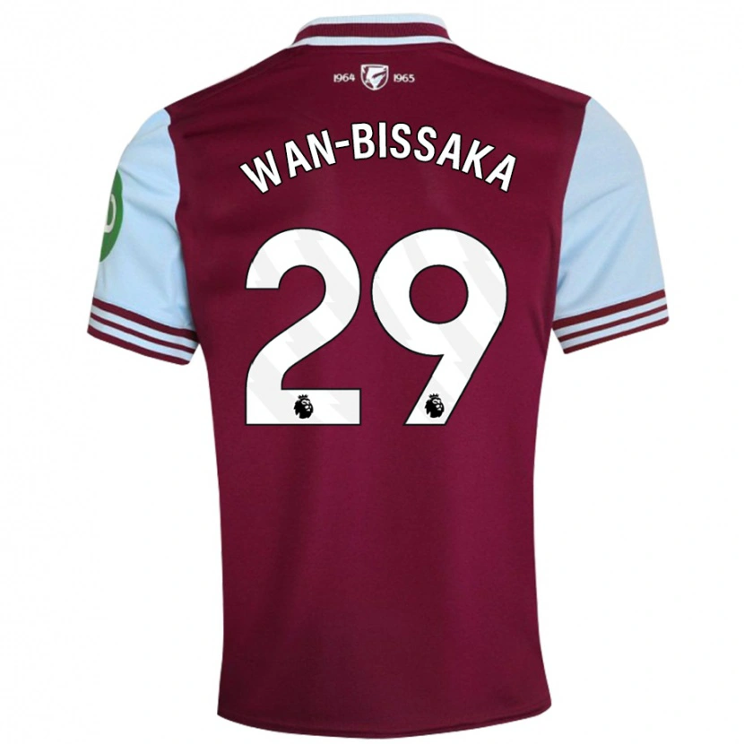 Danxen Enfant Maillot Aaron Wan-Bissaka #29 Rouge Foncé Tenues Domicile 2024/25 T-Shirt