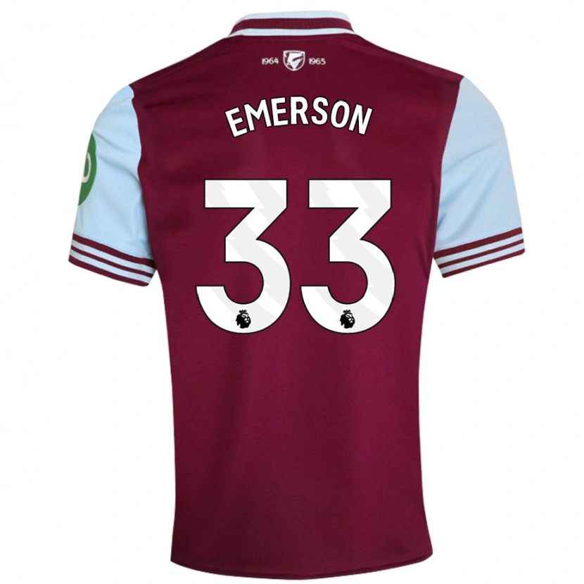 Danxen Enfant Maillot Emerson #33 Rouge Foncé Tenues Domicile 2024/25 T-Shirt