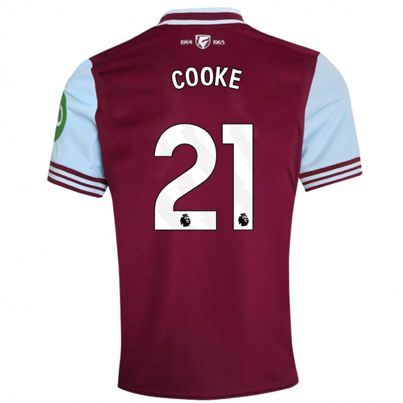 Danxen Enfant Maillot Shannon Cooke #21 Rouge Foncé Tenues Domicile 2024/25 T-Shirt