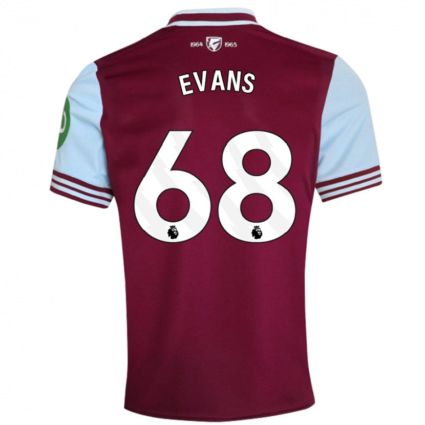 Danxen Enfant Maillot Isaac Evans #68 Rouge Foncé Tenues Domicile 2024/25 T-Shirt