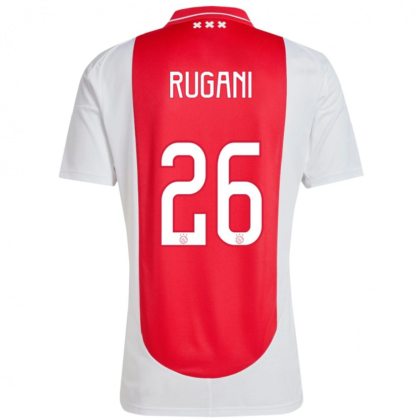 Danxen Enfant Maillot Daniele Rugani #26 Rouge Blanc Tenues Domicile 2024/25 T-Shirt