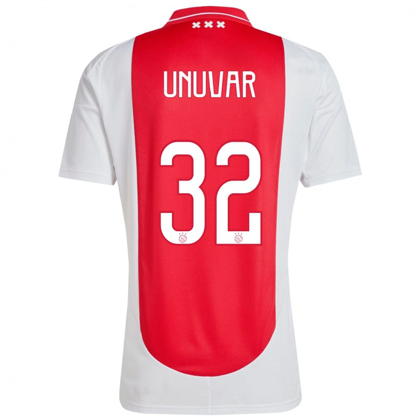 Danxen Enfant Maillot Naci Ünüvar #32 Rouge Blanc Tenues Domicile 2024/25 T-Shirt