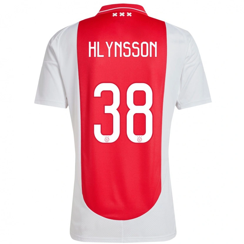 Danxen Enfant Maillot Kristian Hlynsson #38 Rouge Blanc Tenues Domicile 2024/25 T-Shirt