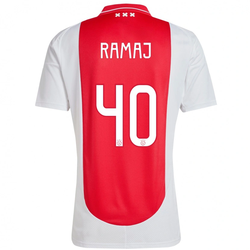 Danxen Enfant Maillot Diant Ramaj #40 Rouge Blanc Tenues Domicile 2024/25 T-Shirt