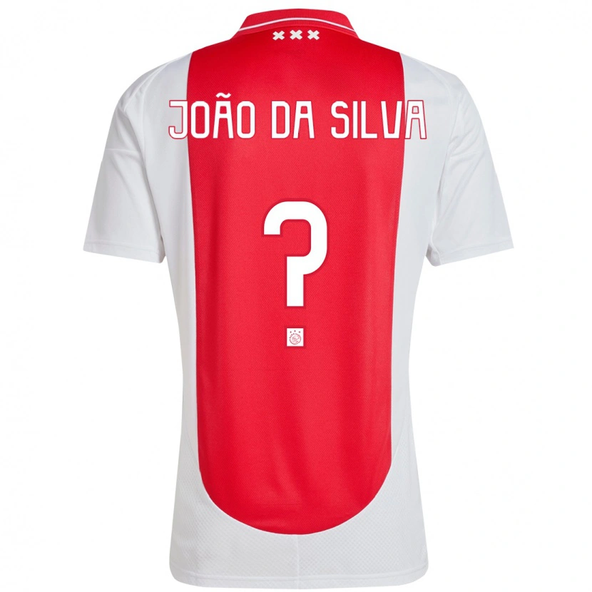 Danxen Enfant Maillot Miguel João Da Silva #0 Rouge Blanc Tenues Domicile 2024/25 T-Shirt