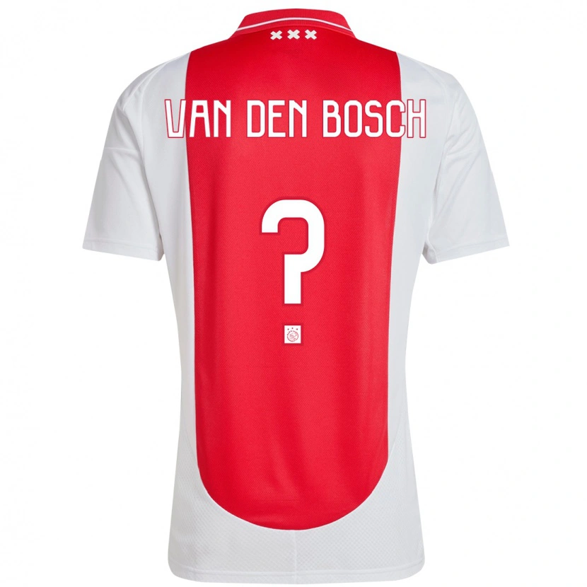 Danxen Enfant Maillot Frederico Van Den Bosch #0 Rouge Blanc Tenues Domicile 2024/25 T-Shirt